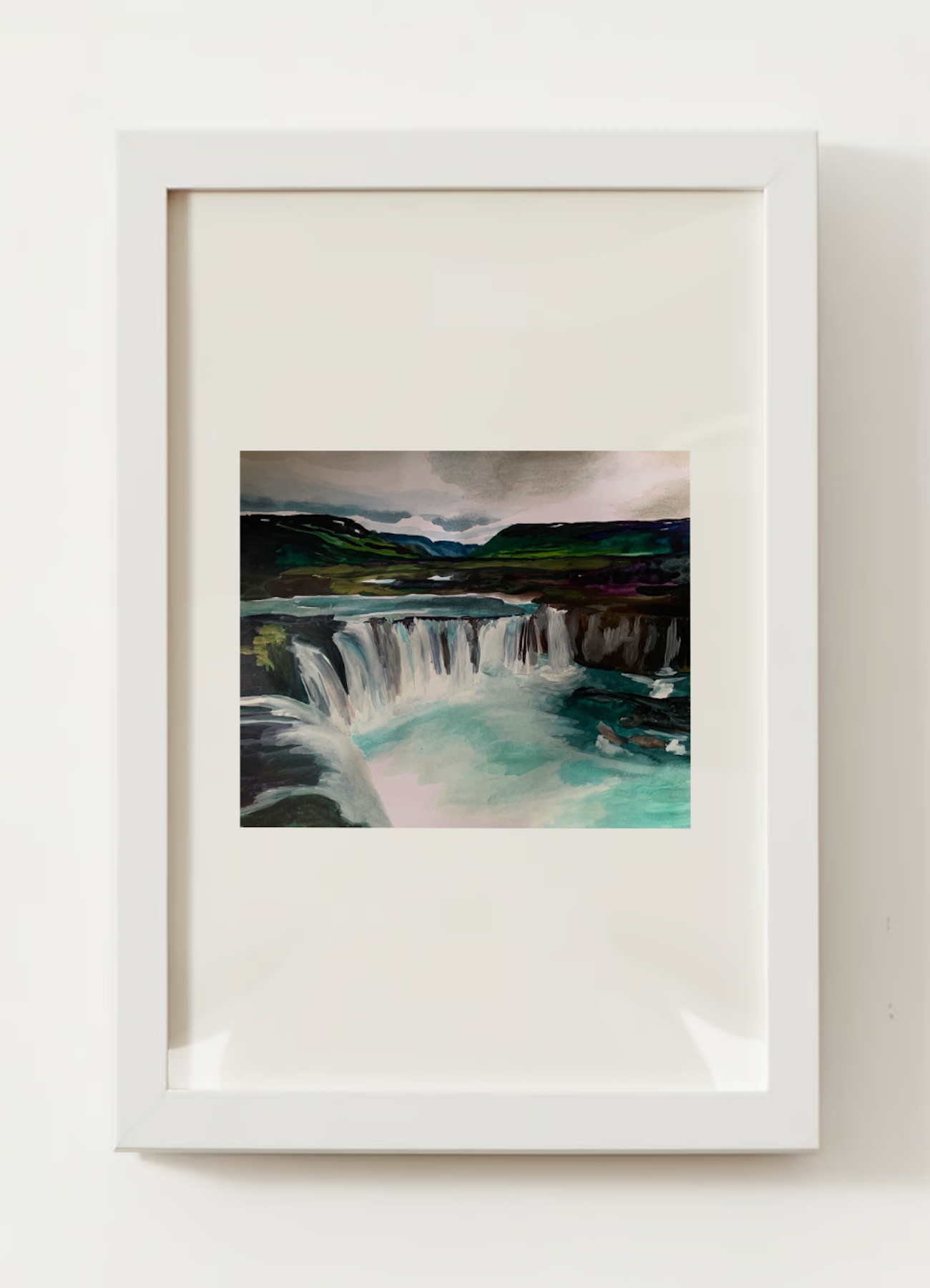 "Iceland" Horizontal Watercolor Print