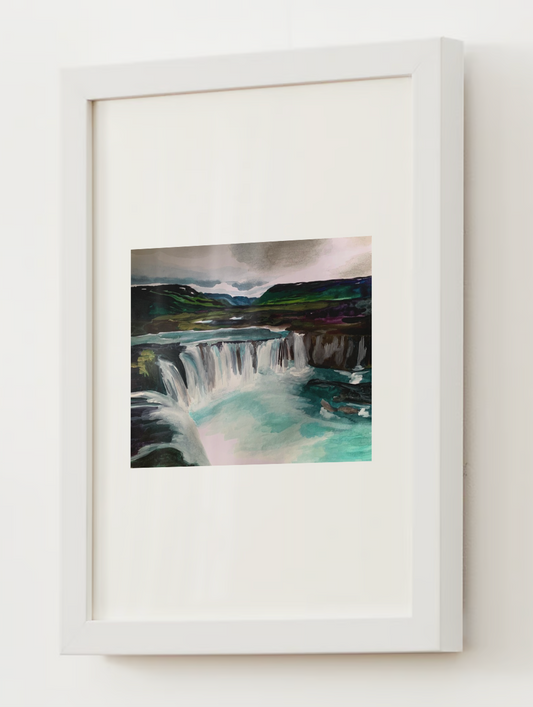 "Iceland" Horizontal Watercolor Print