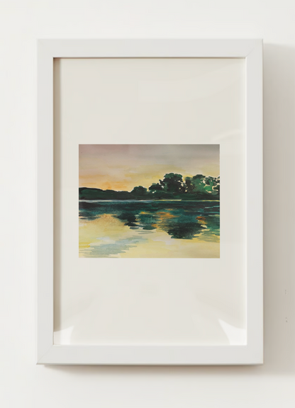 "The Lake" Watercolor Print