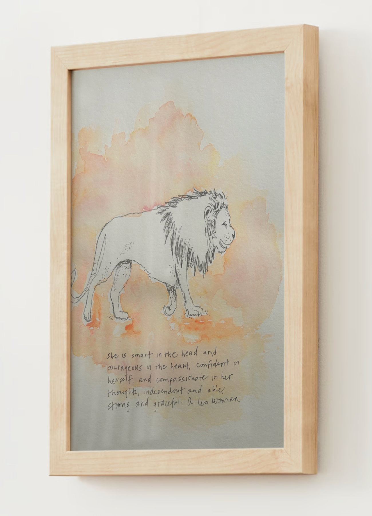 "Leo the Lion" Watercolor Print