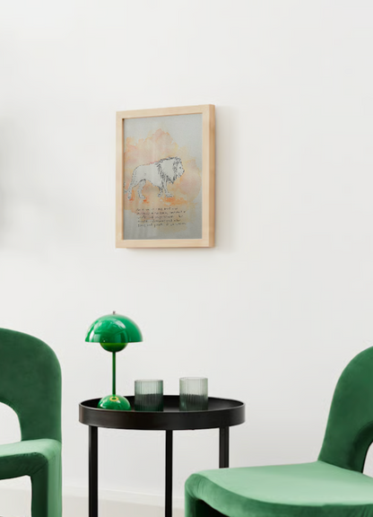 "Leo the Lion" Watercolor Print