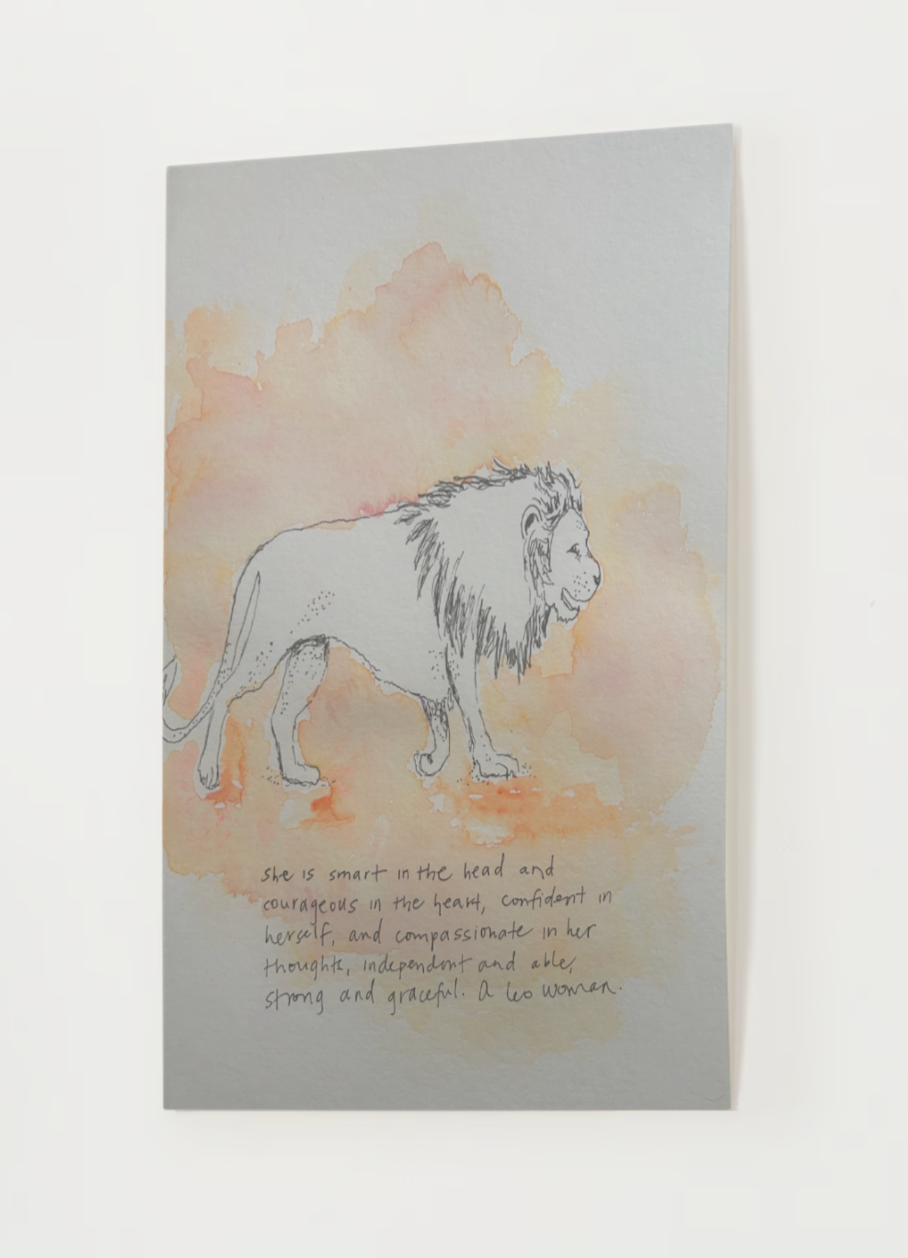 "Leo the Lion" Watercolor Print