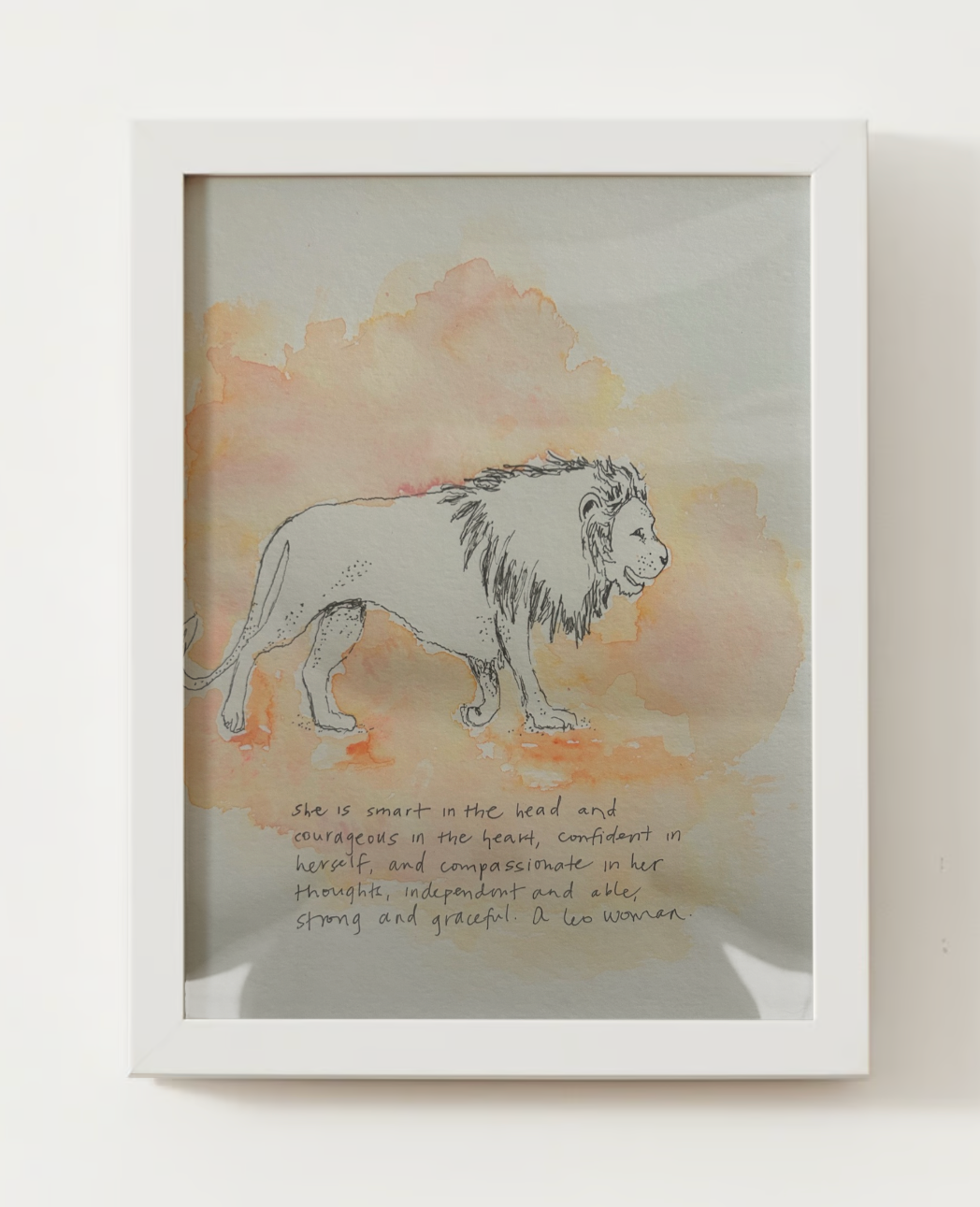 "Leo the Lion" Watercolor Print