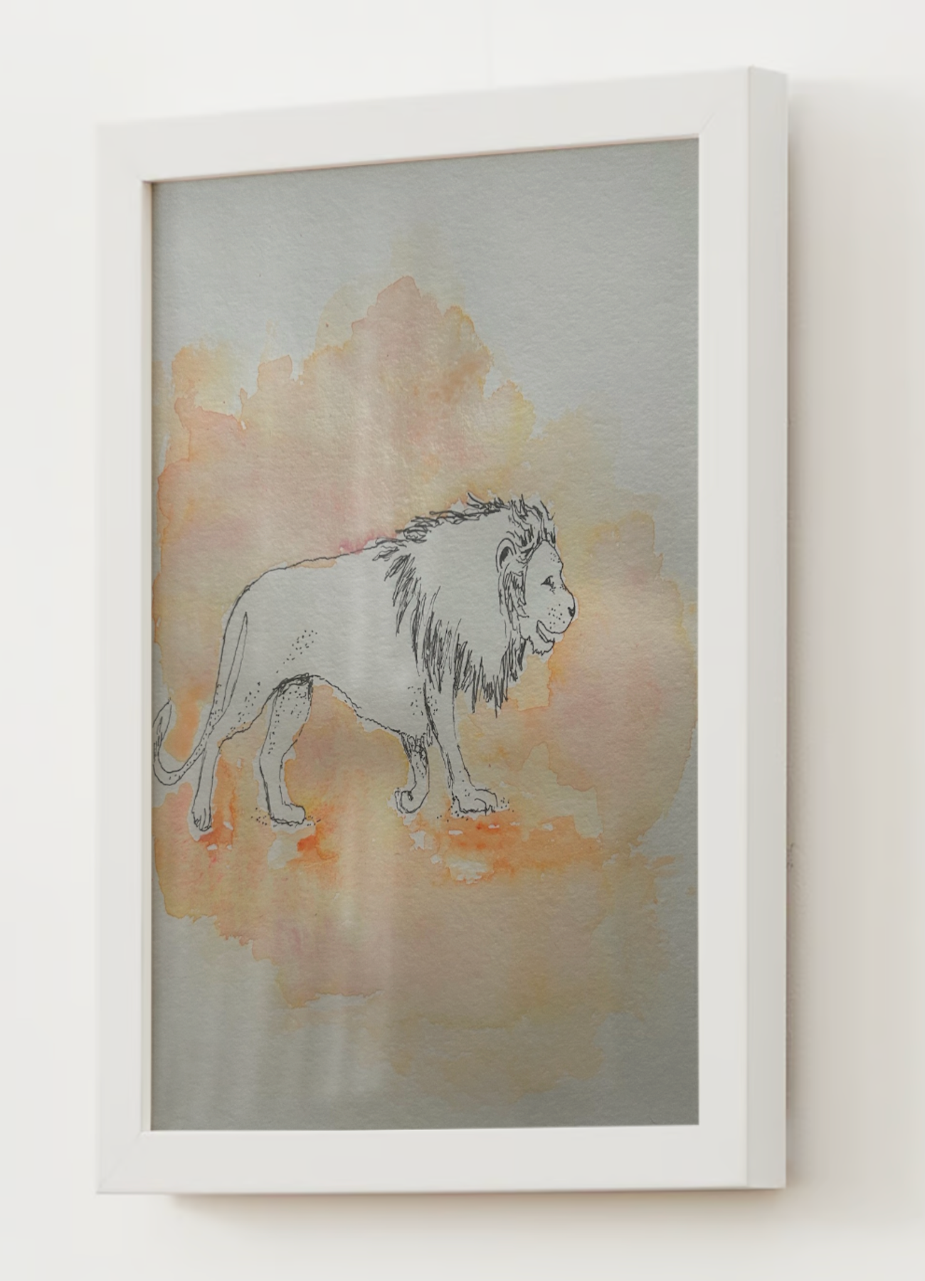 "The Lion" Watercolor Print