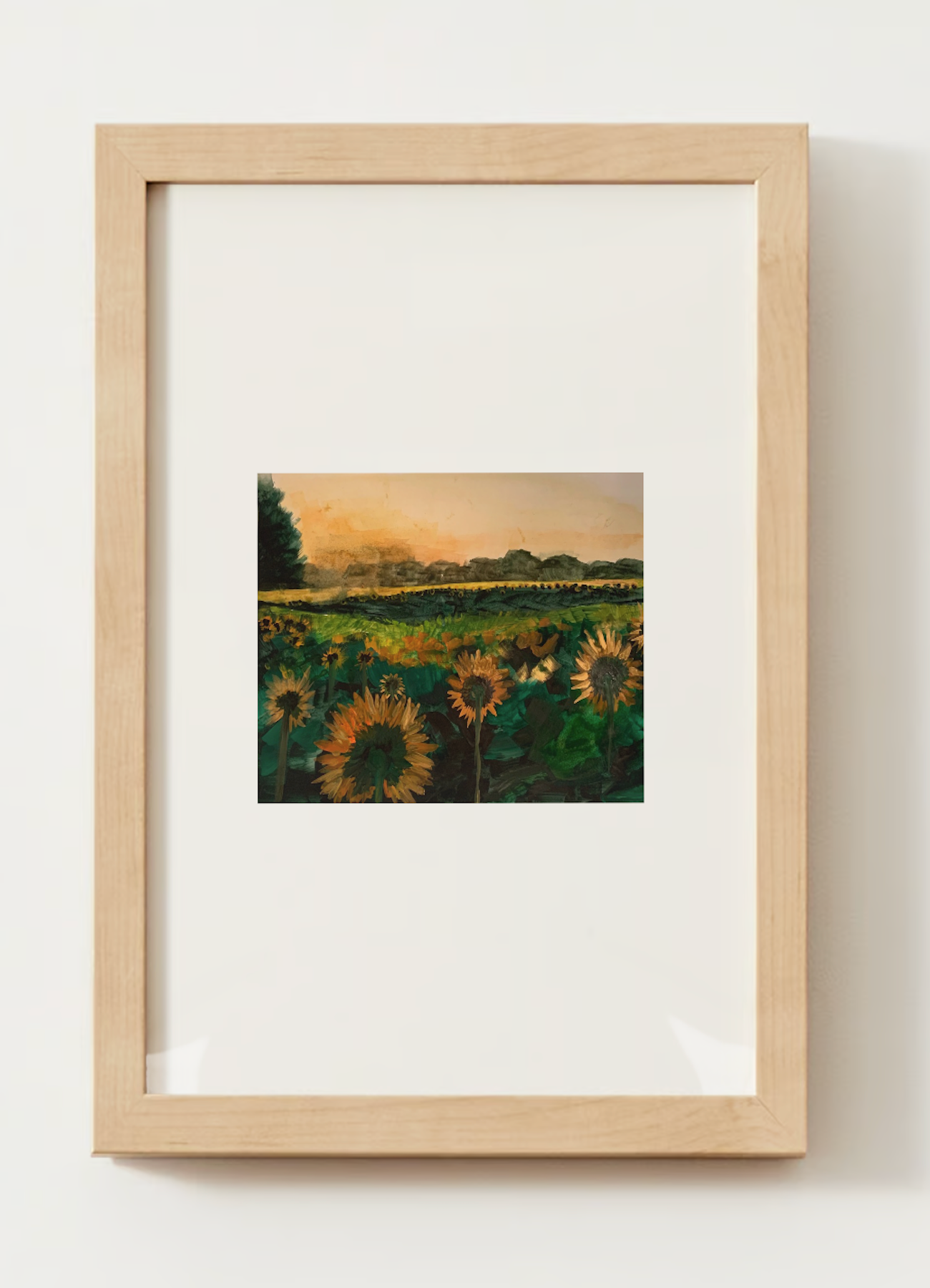 "Sunflower Meadow" Watercolor Print