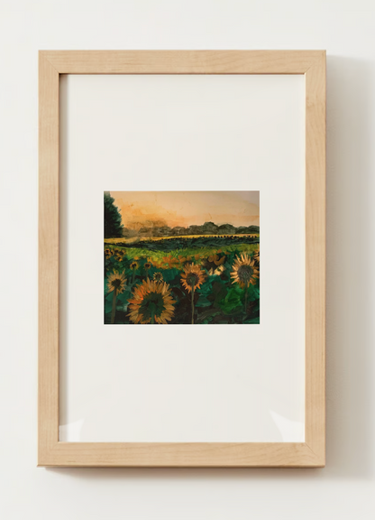 "Sunflower Meadow" Watercolor Print