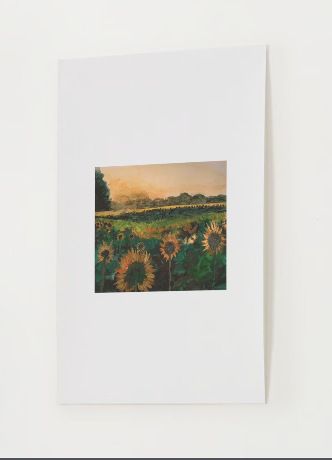 "Sunflower Meadow" Watercolor Print