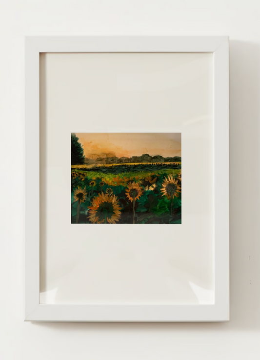 "Sunflower Meadow" Watercolor Print