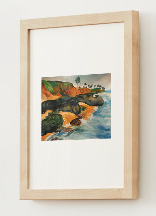 "Seaside in India" Watercolor Print