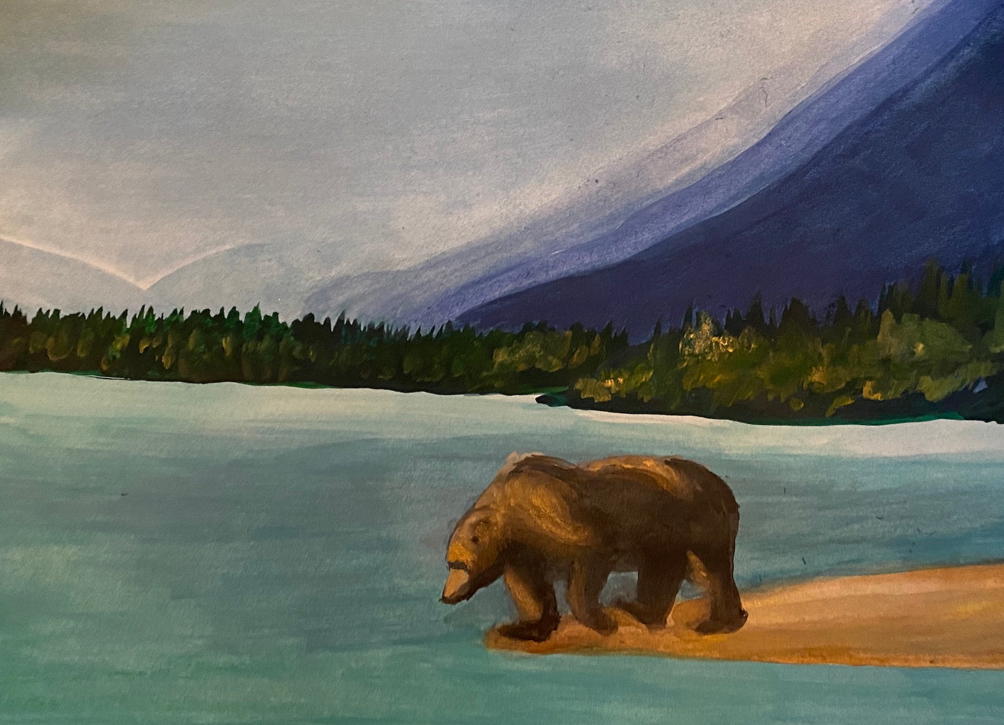 "Bear Mountains" Watercolor Print