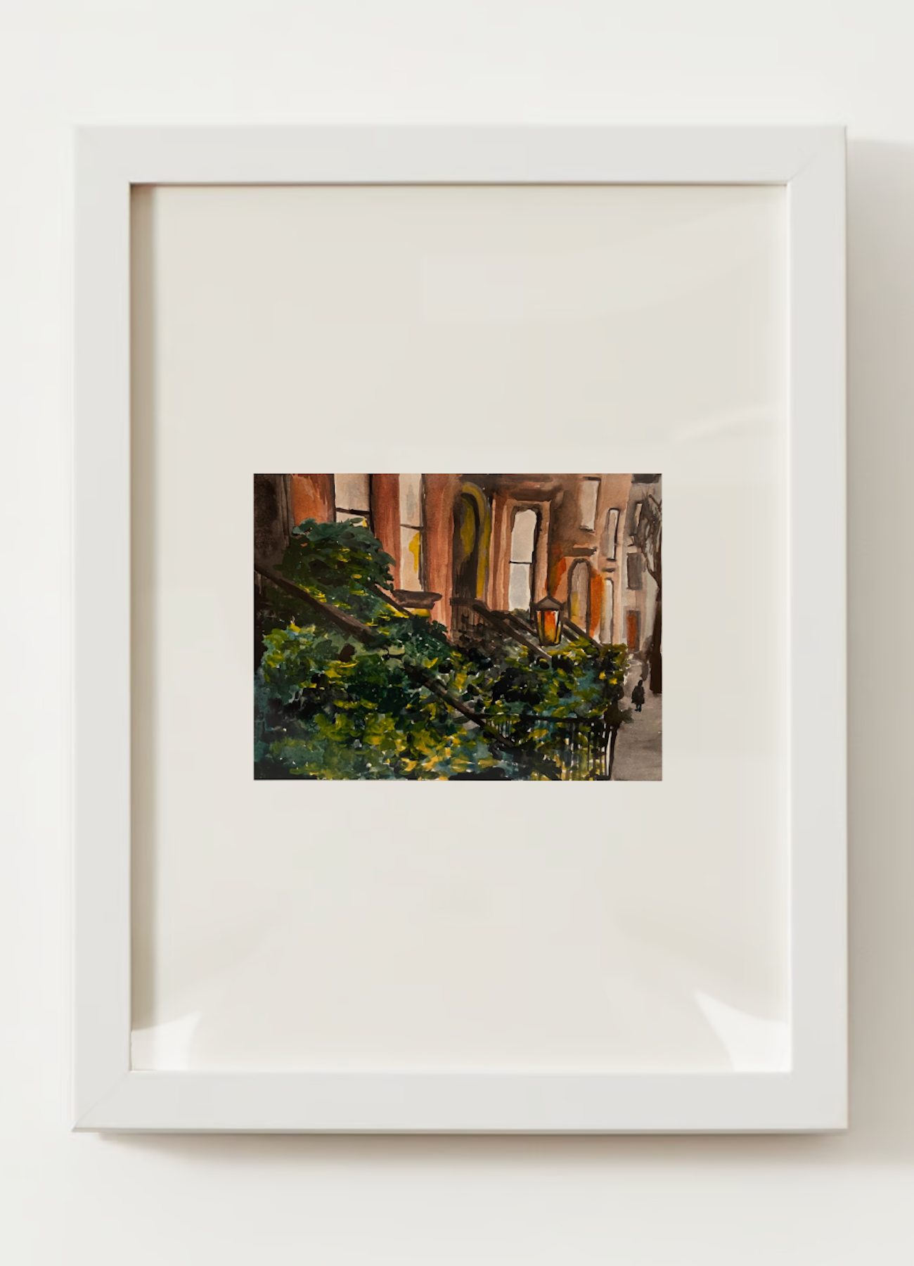 "Brooklyn Brownstones" Watercolor Print