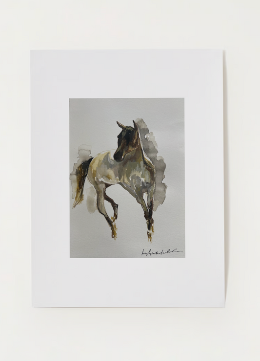 "Galloping Horse" Watercolor Print