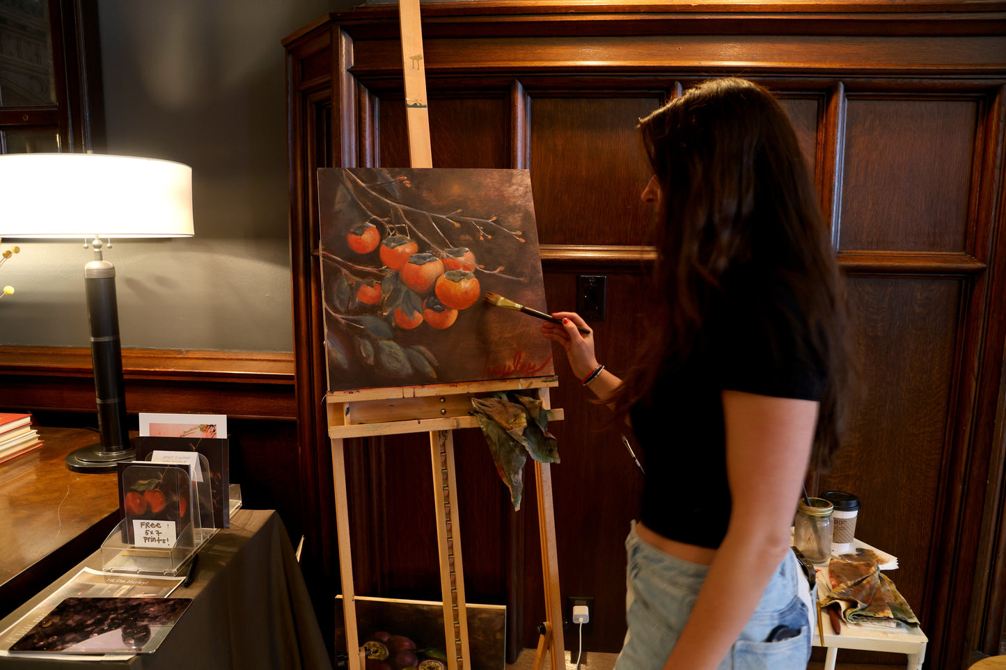 Persimmons: Original Oil Painting