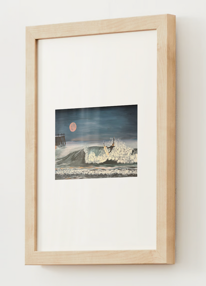 "Surfer at the Pier" Acrylic Print