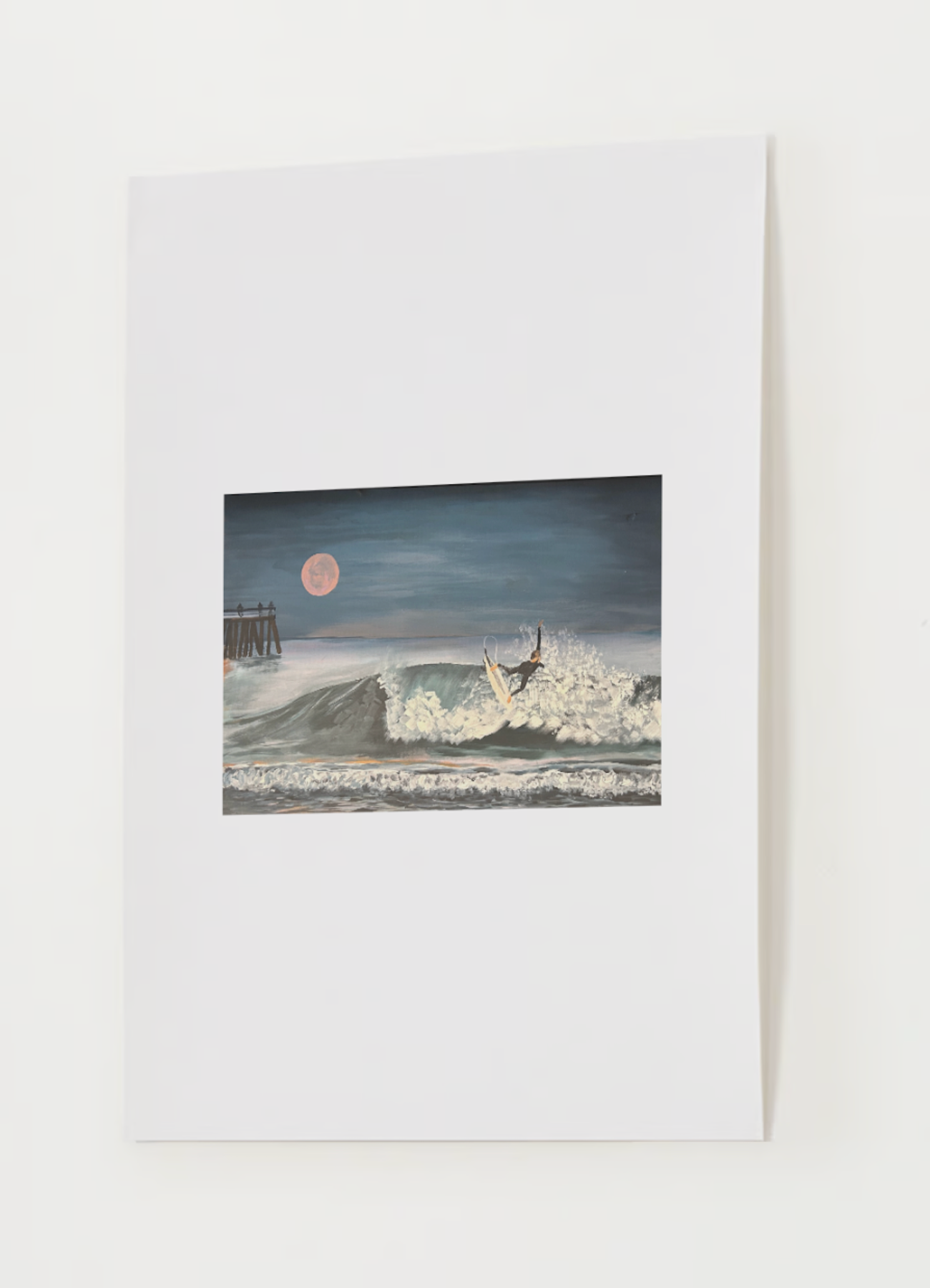 "Surfer at the Pier" Acrylic Print