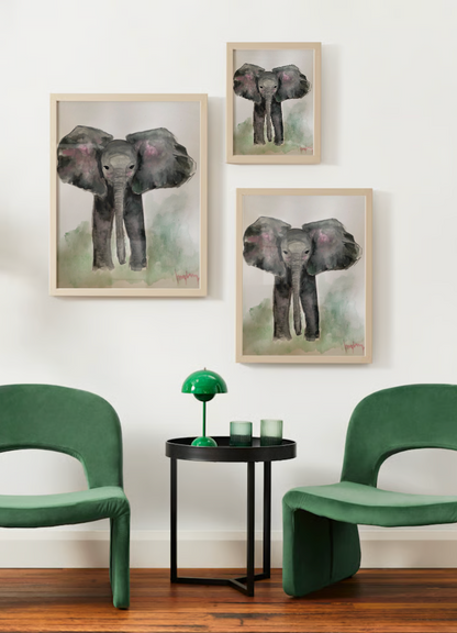 "The Elephant" Watercolor Print