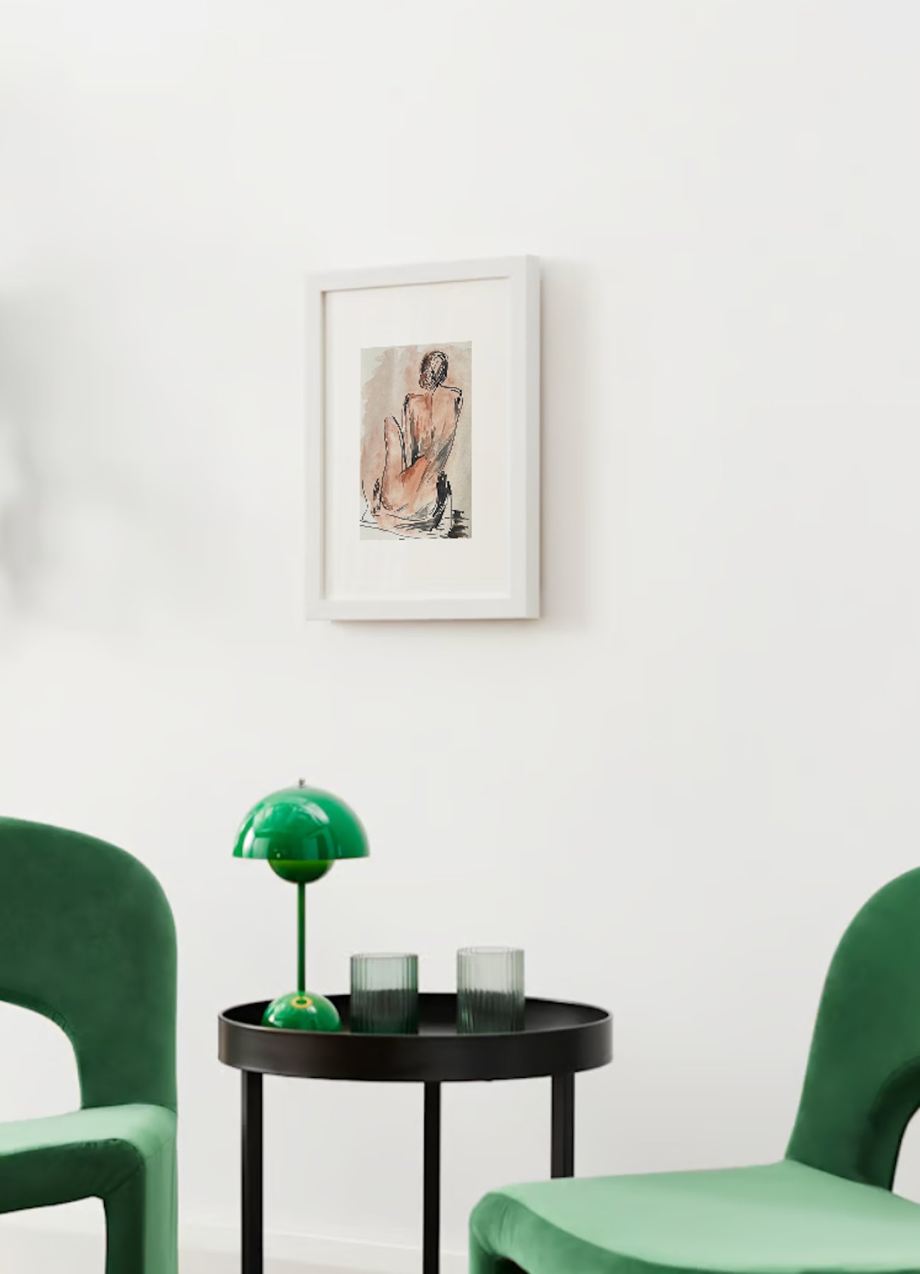 "Woman in Reflection" Watercolor Print